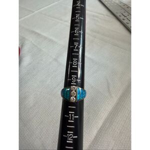 NP 925 Turquoise Opal Vintage Ring Size 10